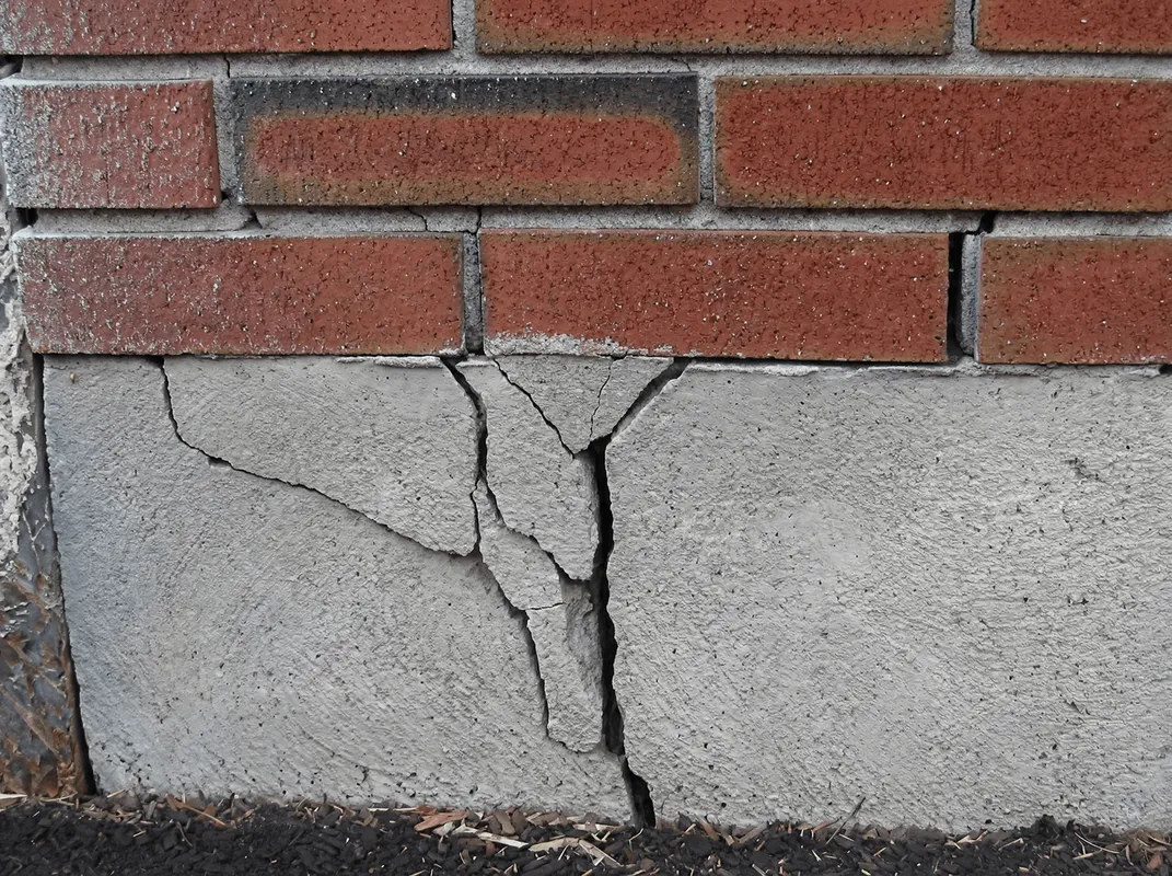 Concrete foundation with serious structural damage in Baltimore, MD